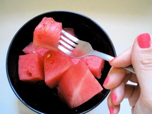 Wassermelonenpulpe in der Fast-Day-Diät